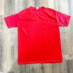 Vintage Sportswear Red Single Stitch Blank T-Shirt 50/50 Made in USA XL